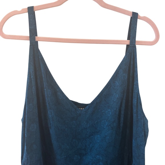 NWT Torrid 4X Blue Floral Tea-Length Trapeze Dress - Picture 3 of 8